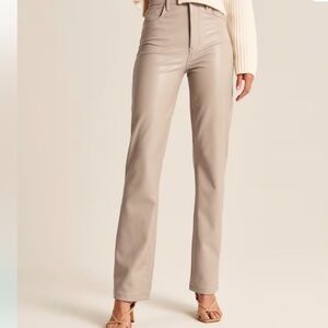 A&F High Rise 90s Relaxed Vegan Leather Pant